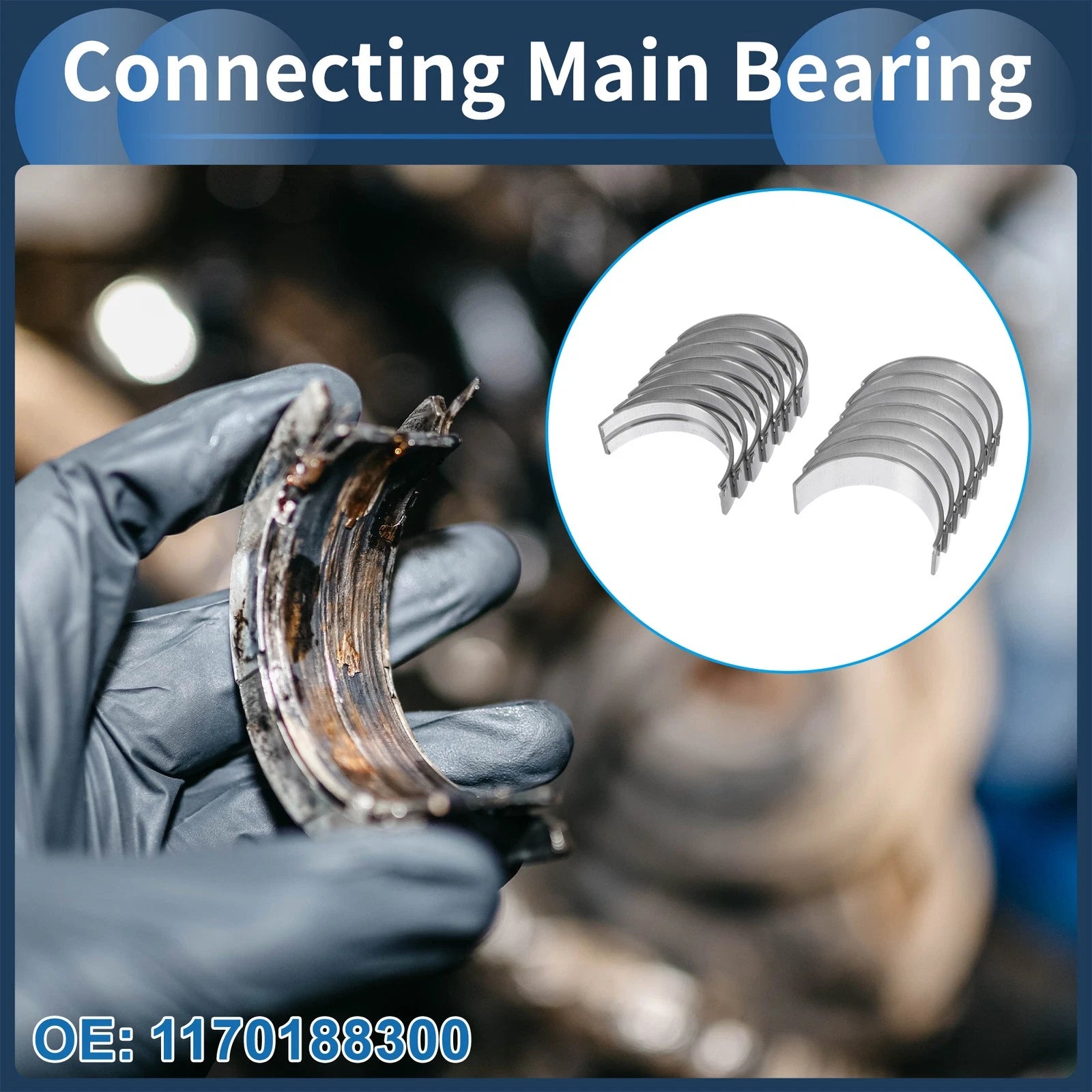 Main Bearing Set Replacement for Toyota Cressida (1984–1988) 14 Piece