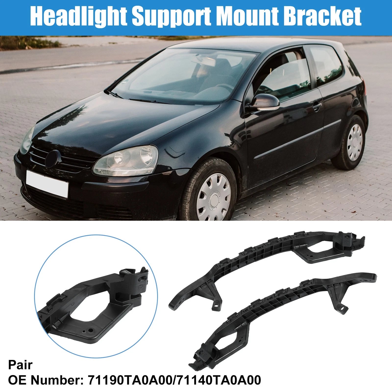 Headlight Bracket Support Pair for Honda Accord Sedan (2008–2012)