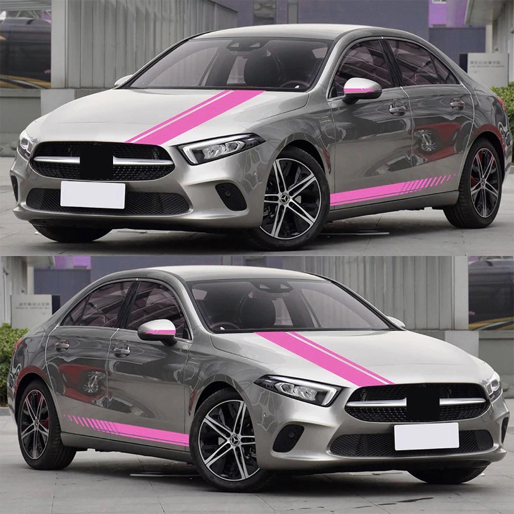 5x Universal Pink PVC Car Body Sticker Stripe Vinyl Decal
