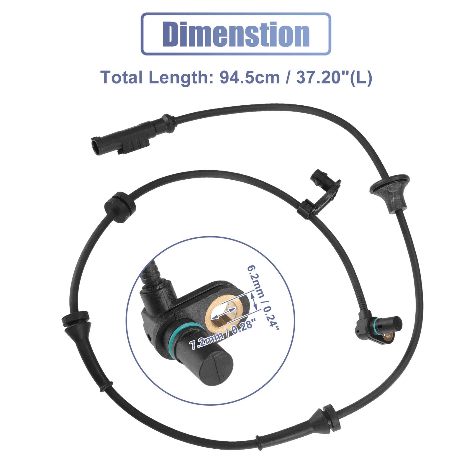 ABS Wheel Speed Sensor Rear Left Right Replacement for Toyota Aygo (2005–2014)