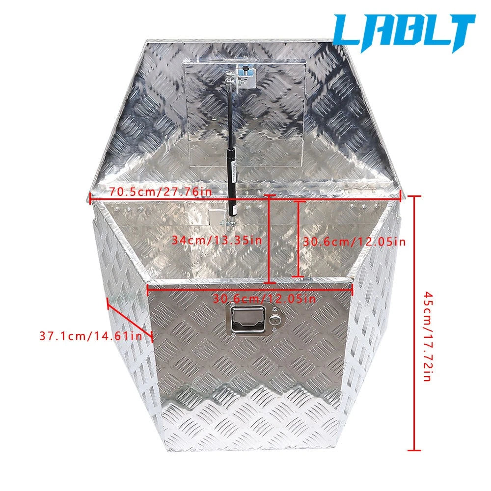 Heavy Duty Aluminum Tread Tool Box 29" x 15" x 18" for Truck Trailer