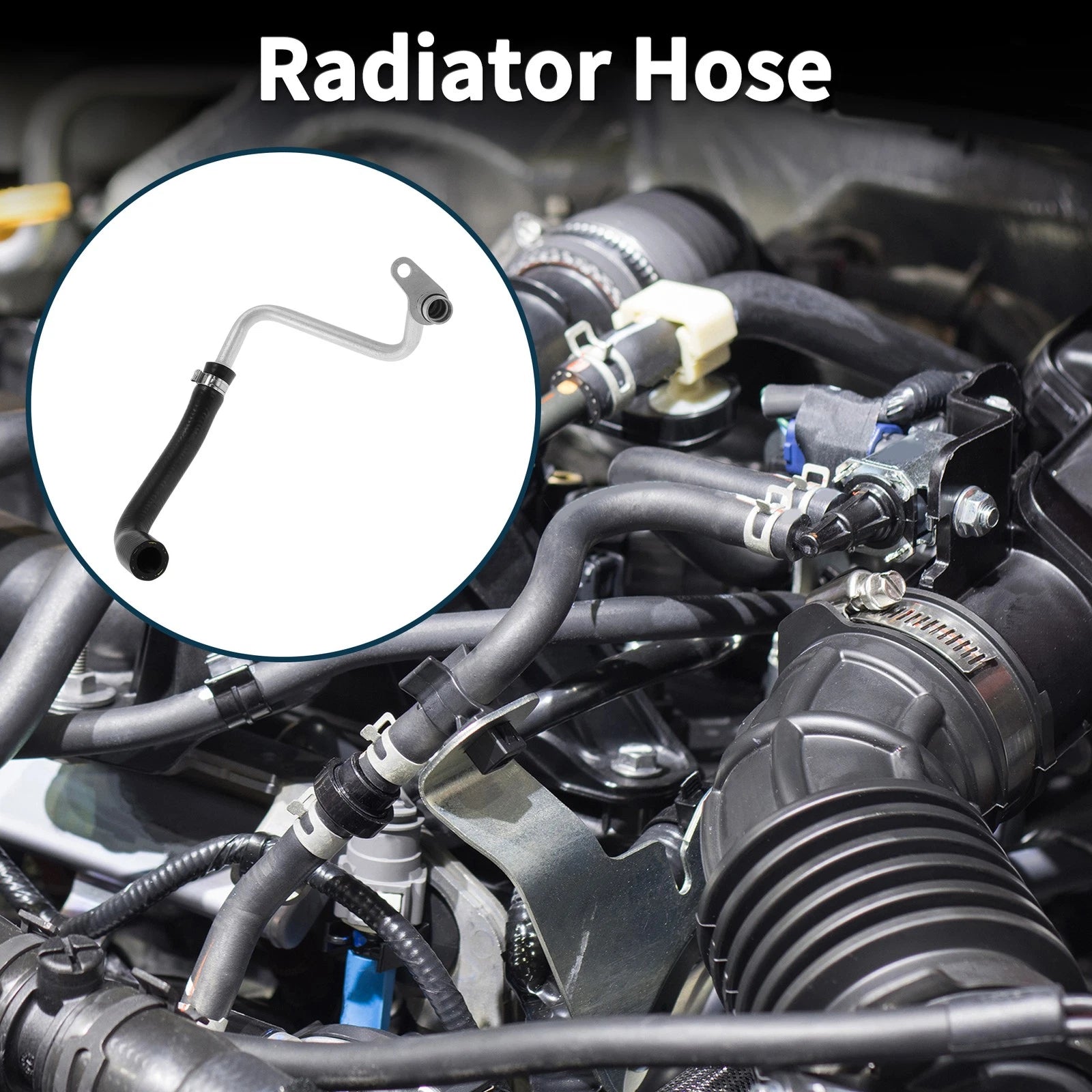 Radiator Hose Replacement for BMW X5 2011–2013 Metal Black
