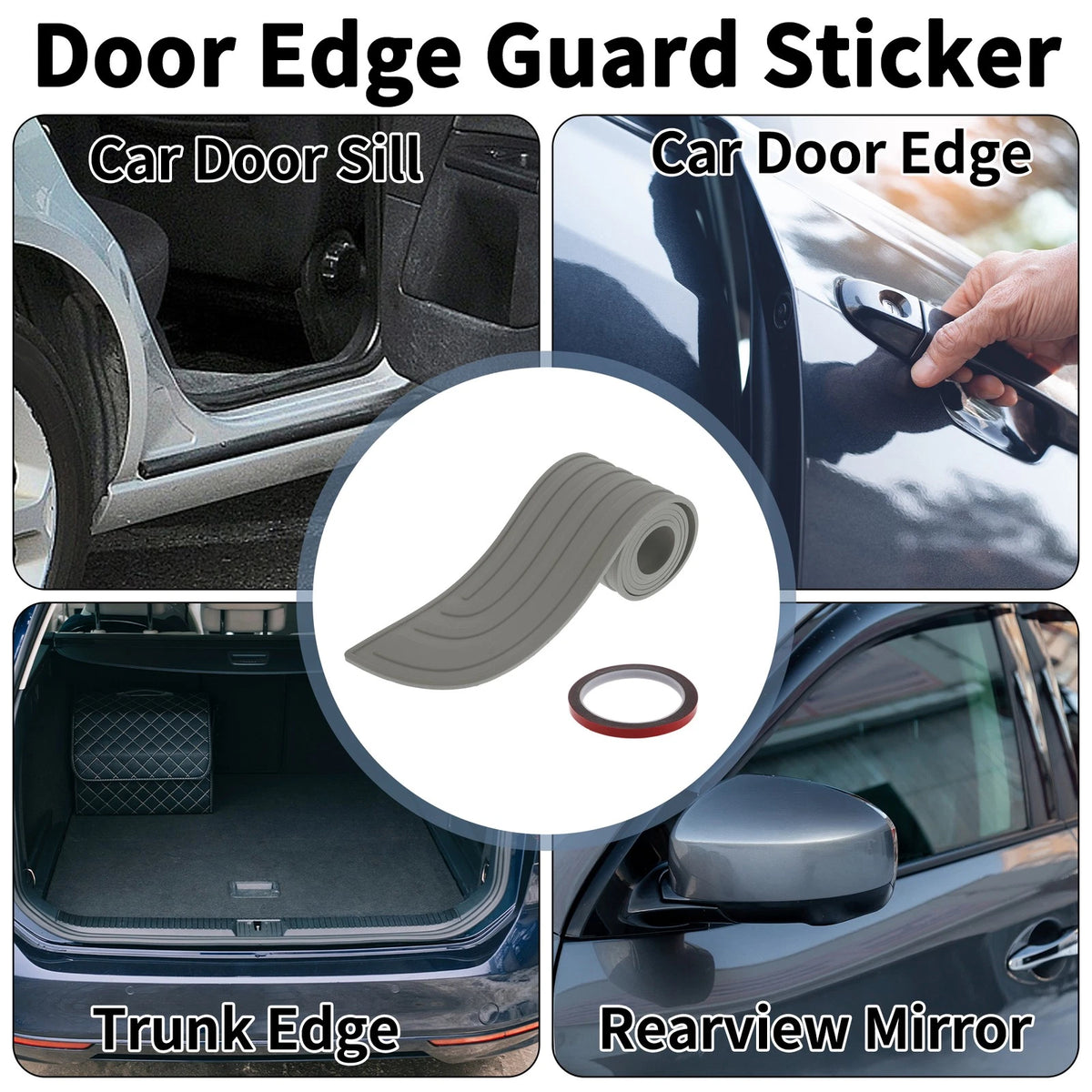 Rear Bumper Edge Guards for Universal Vehicles (90cm/35.4" L, 7cm/2.8" W)