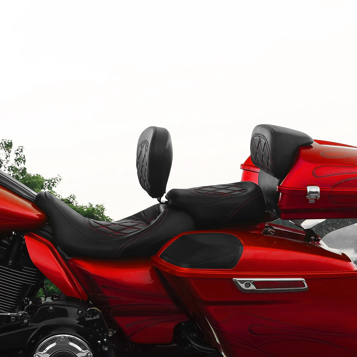 Chopped Razor Trunk Luggage Pad Backrest for Harley Touring Road Glide (2014–2023)