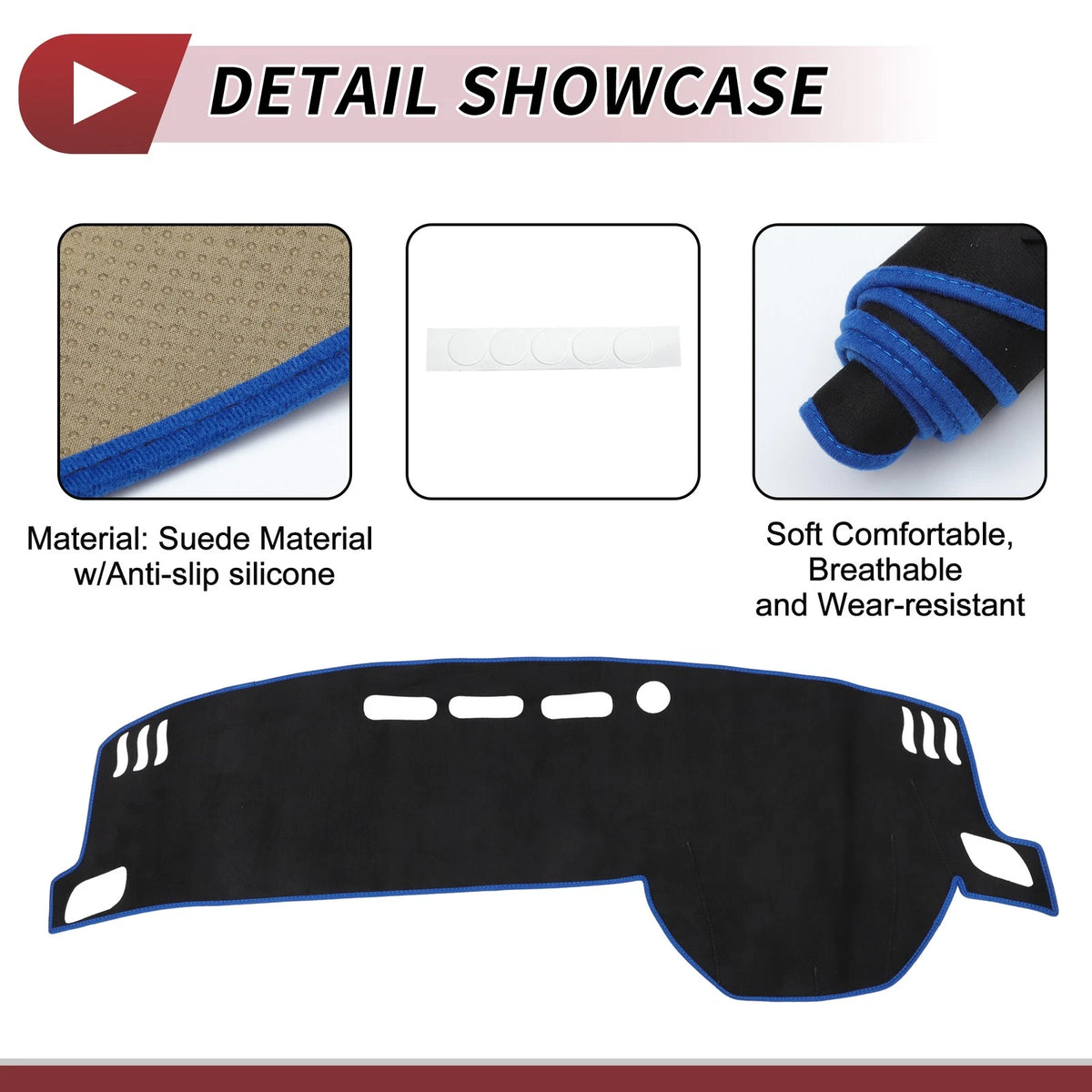 Dashboard Cover Mat for Nissan X-Trail T33 SNT33 (2022–2024) Black Blue