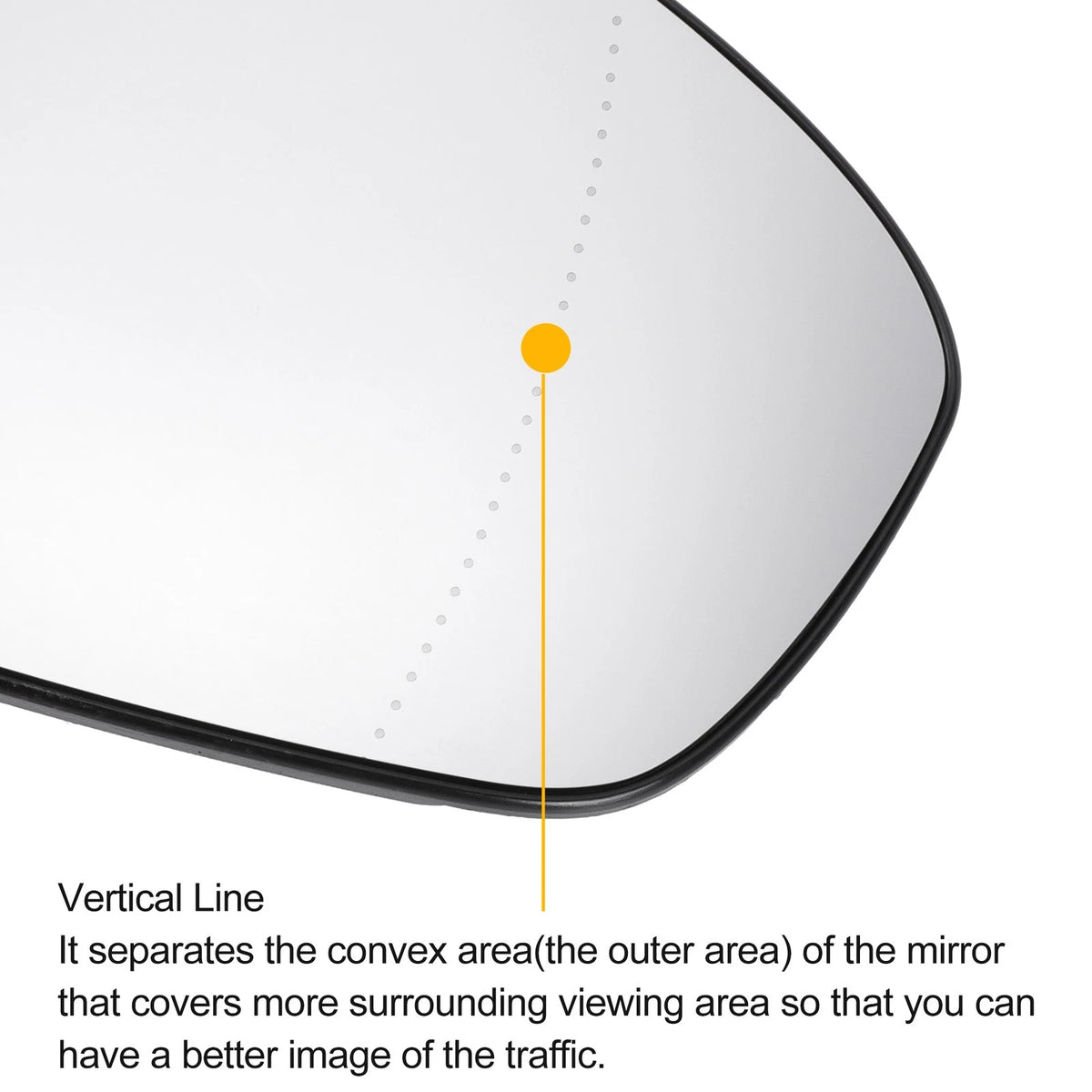 Right Side White Heated Mirror Glass for Renault Clio Megane