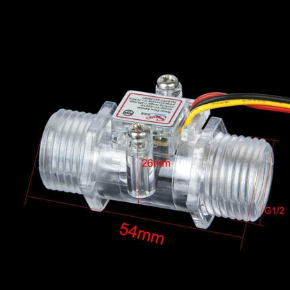 G1/2" Copper Water Flow Hall Sensor Switch Flow Meter for Universal Use