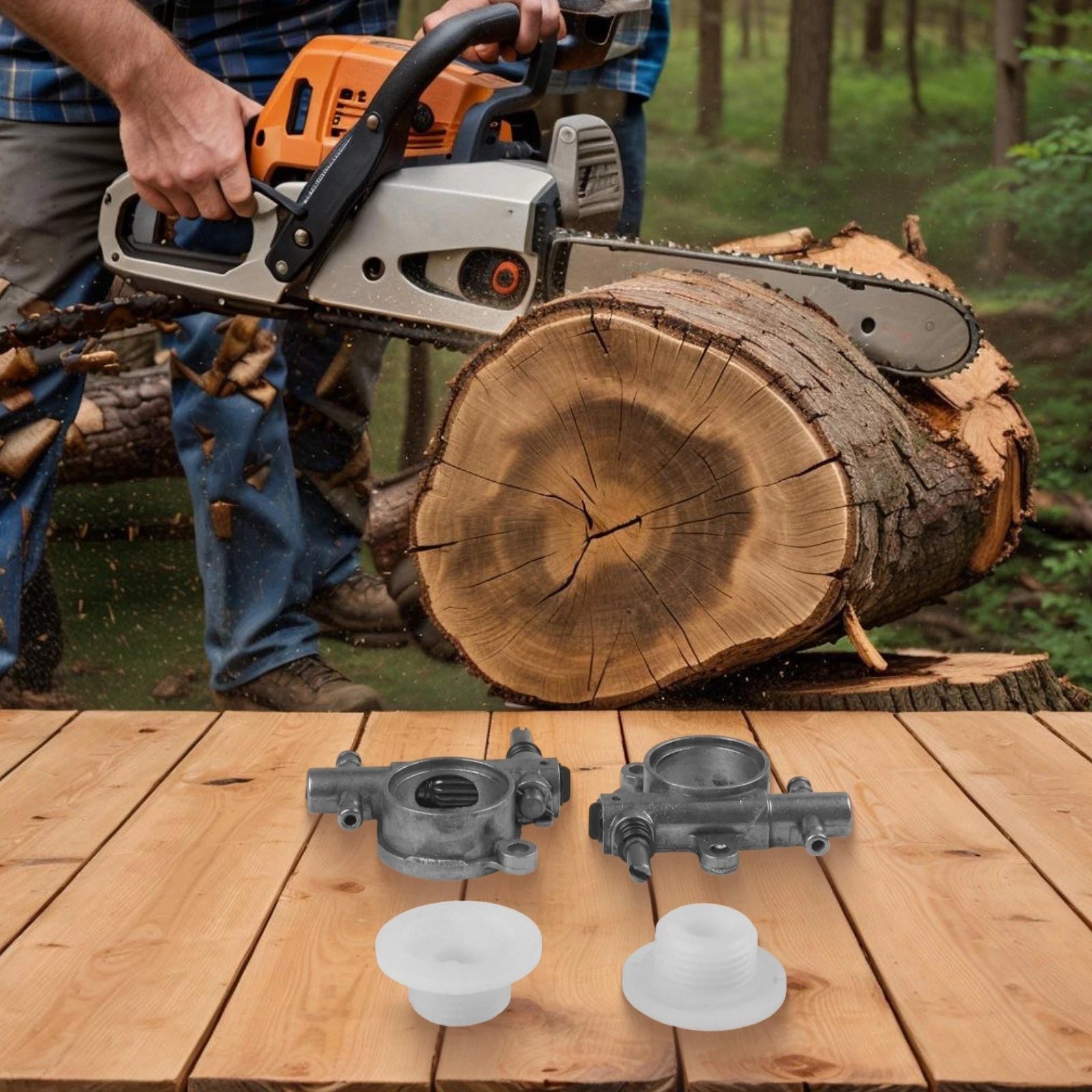 Oiling Solution for Chainsaw Pumps (Compatible with Worm Drive Gears)