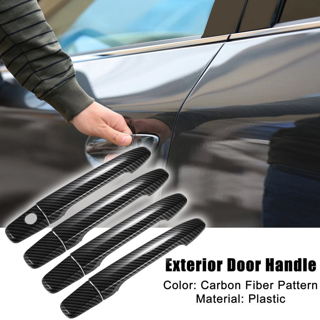 Door Handle Cover Keyless Holes Replacement for Mitsubishi Carbon Black (2000–2016)