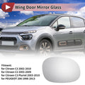 1 Pc Left Side Wing Mirror Glass for Citroen C3 (2002–2010)