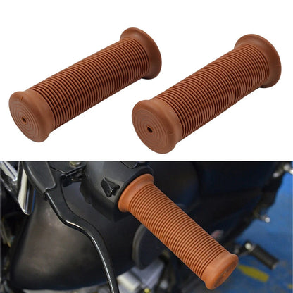 Pair of 7/8'' Universal Motorcycle Scooter Handlebar Grips - Light Brown