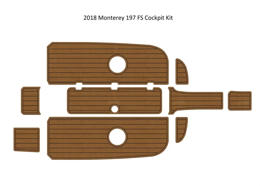 EVA Foam Faux Teak Decking Floor Mat for Monterey 197 FS (2018)