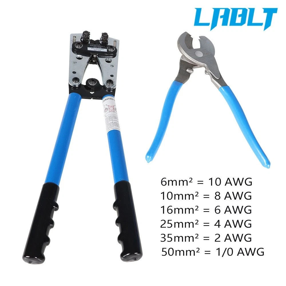 Battery Cable Lugs Crimping Tool for Universal (6-50mm²)