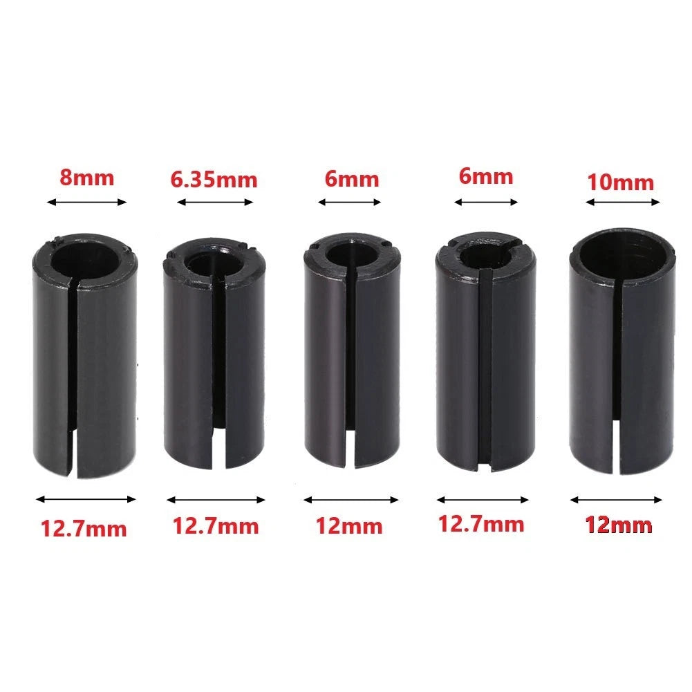 Router Bit Adapter Set for Various Engravers and Tools