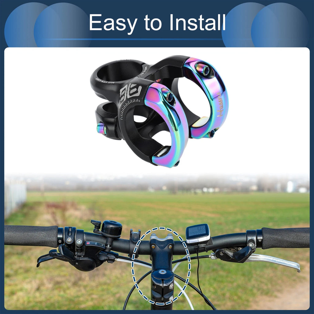 Mountain Bike Stem Handlebar Replacement for 35mm 40mm 0 Degree (Black)