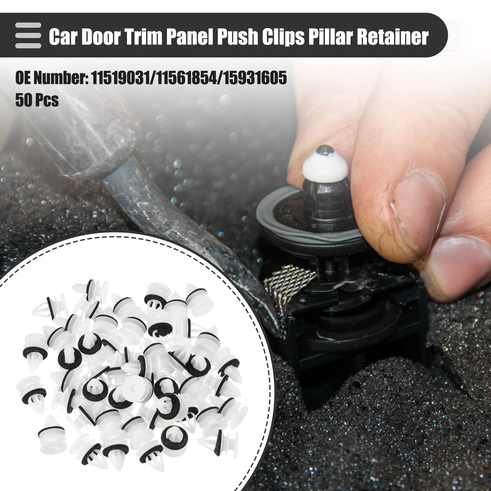Door Trim Panel Retainer Clips Replacement Set for Chevrolet (1968–1991)