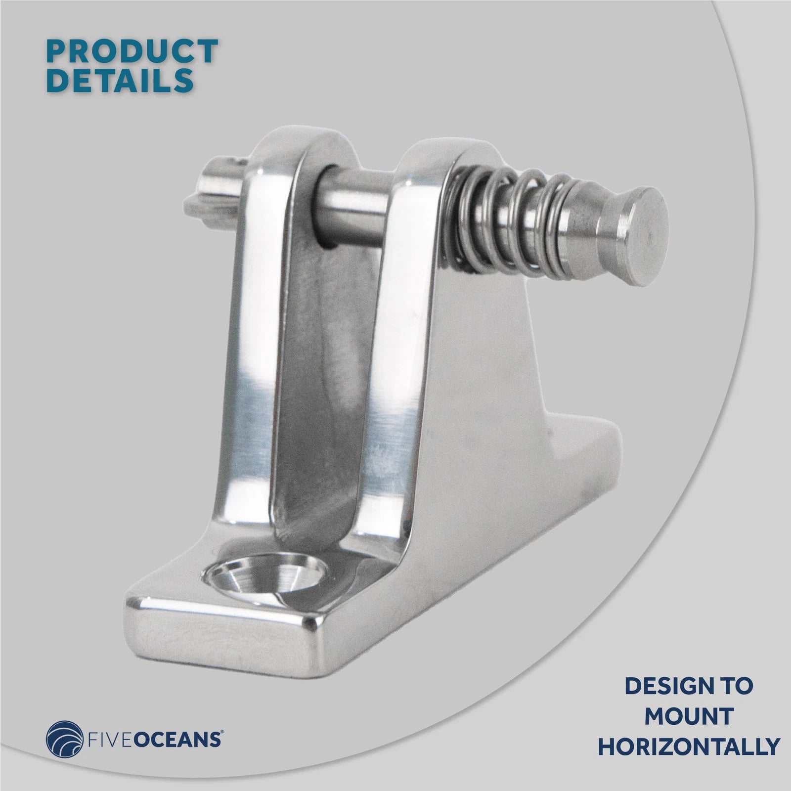 Bimini Top Hardware 90 Degree Deck Hinge for (316 Stainless Steel)