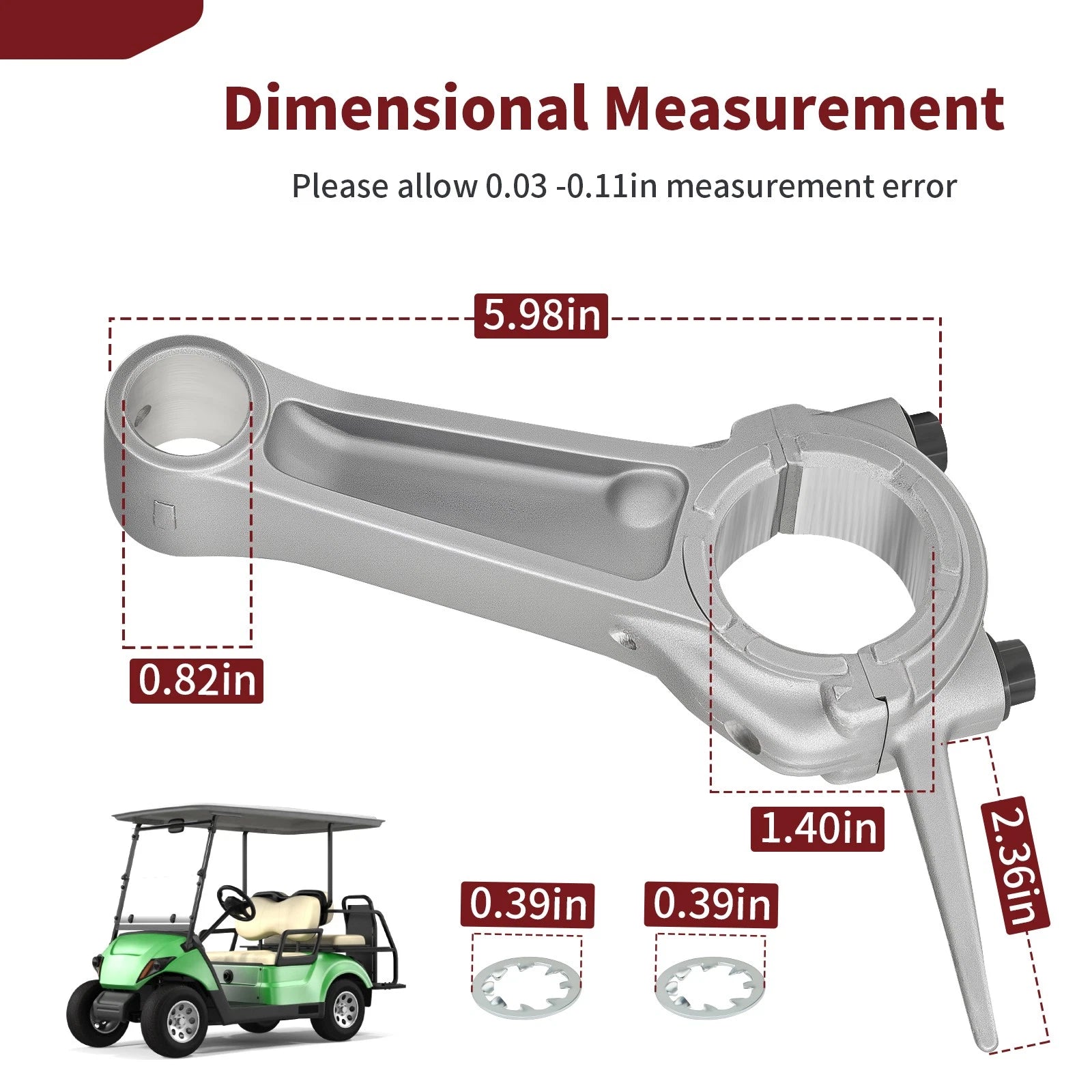 Connecting Rod for Yamaha Golf Cart G16 G20 G21 G22 G23 G27 (1996–2007) JN6-11650-00