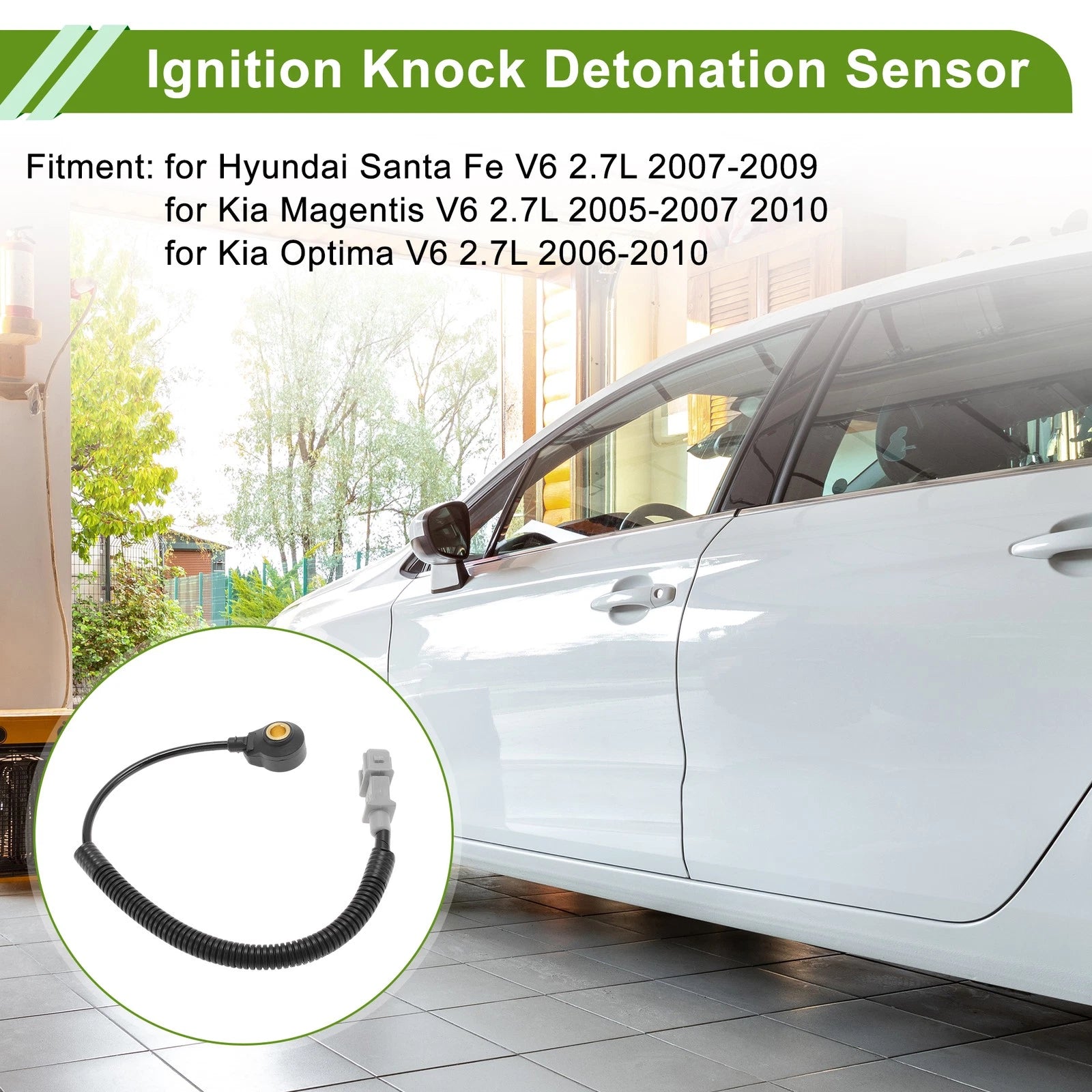 Ignition Knock Detonation Sensor Replacement for Hyundai Santa Fe V6 (2006–2012)