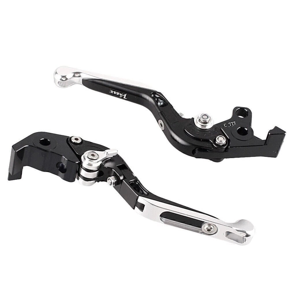 2X Foldable Brake Clutch Levers for Yamaha V-MAX 1700 (2009–2015) Black