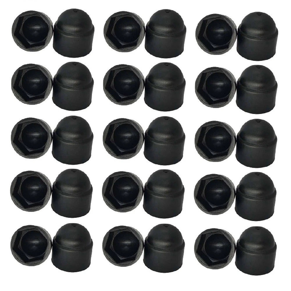 30pcs Nylon Domed Hex Nut Covers for Automotive Applications