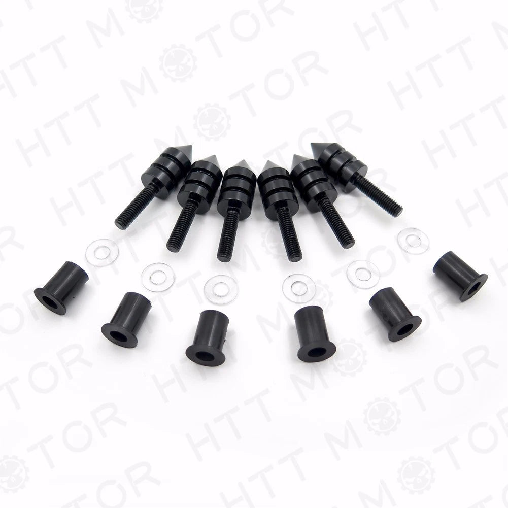 Windscreen Bolt Kit for Motorcycle (Includes Well Nuts, Bolts, Washers)
