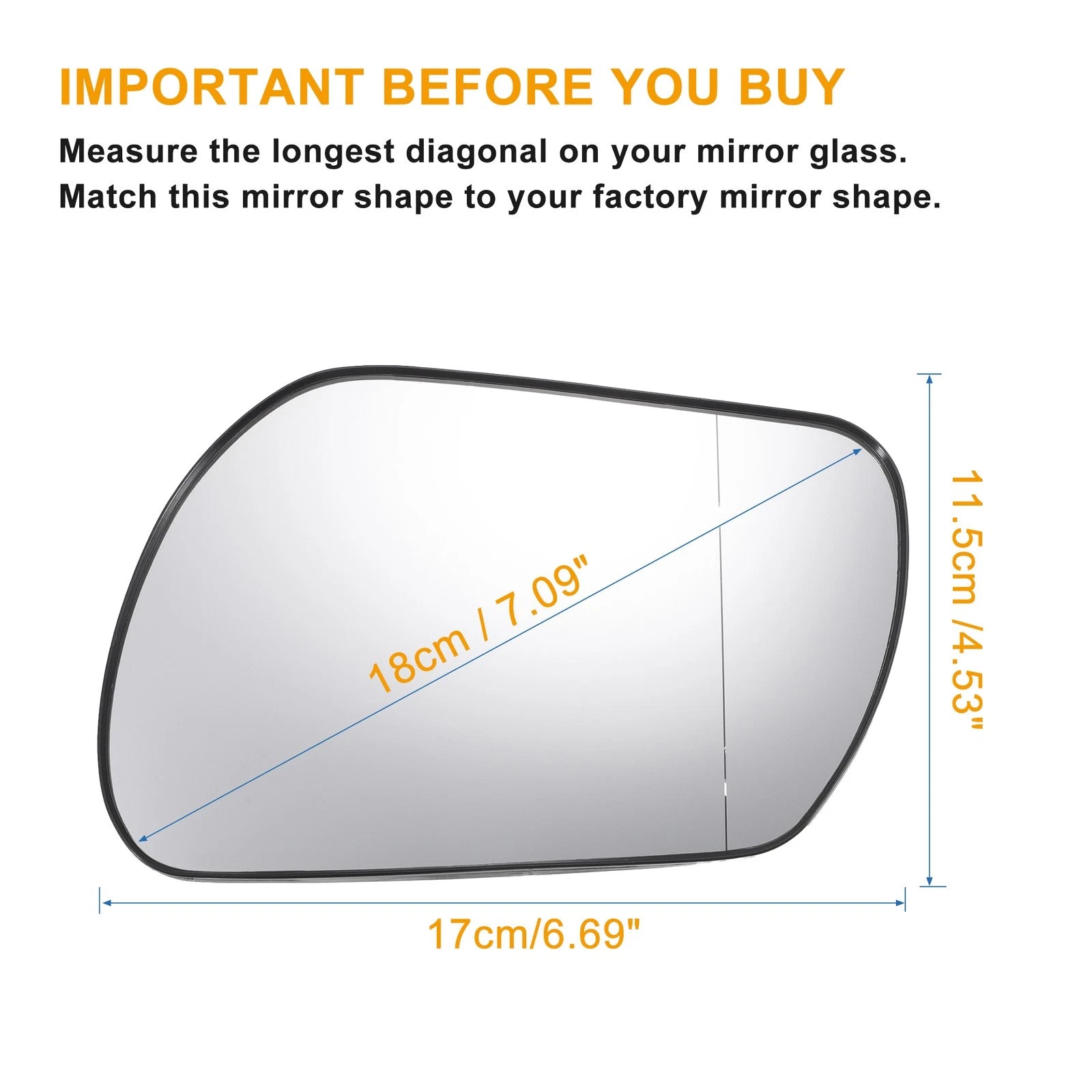 Side Mirror Glass Pair Left Right Replacement for Mazda 3 6 (2004–2019)