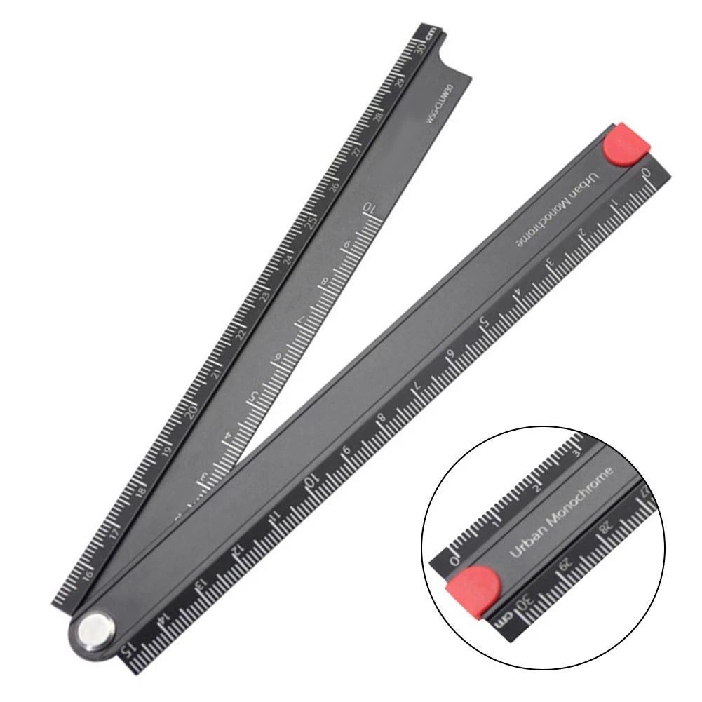 Folding Ruler 300mm Metal Measurement Tool for Various Uses