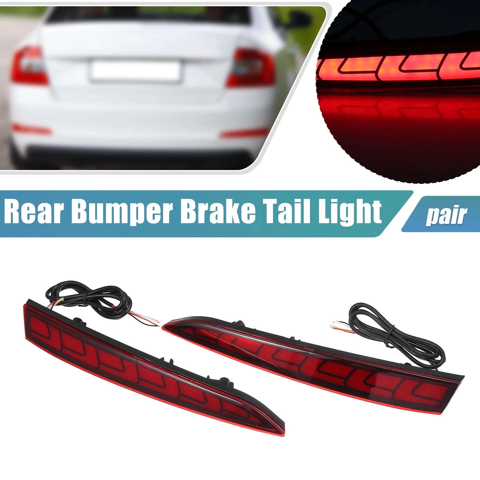 Rear Bumper Reflector Pair Replacement for Hyundai Accent (2011–2018)