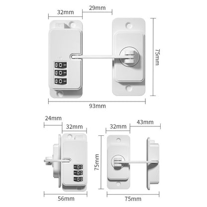 Combination Fridge Lock for Cabinets and Drawers (No Drilling)