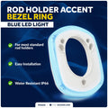 Blue LED Rod Holder Accent Bezel Ring for Five Oceans FO4433