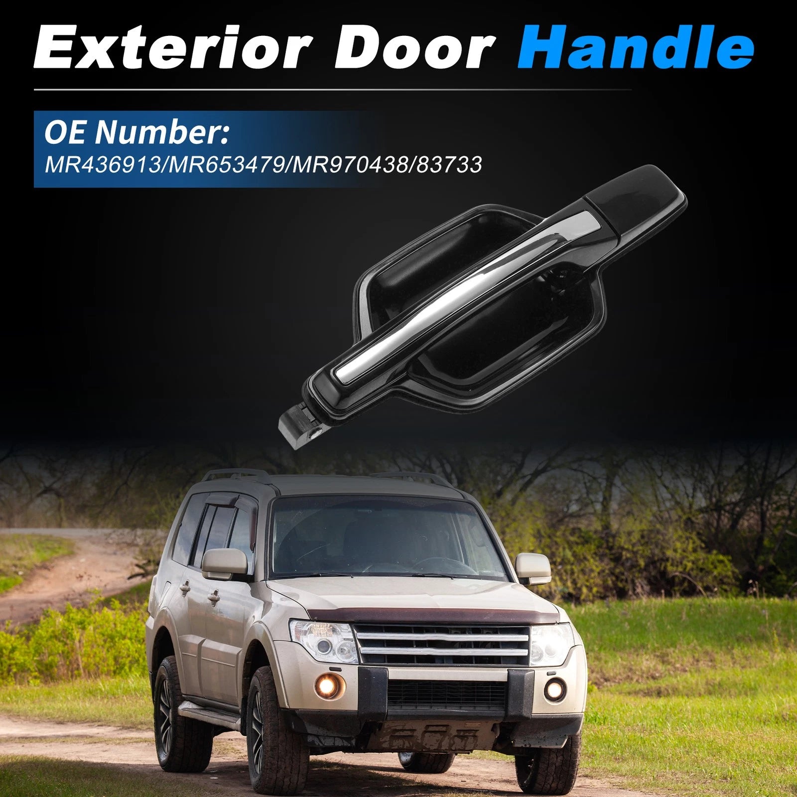 Rear Left Exterior Door Handle Replacement for Mitsubishi Montero (2001–2006)