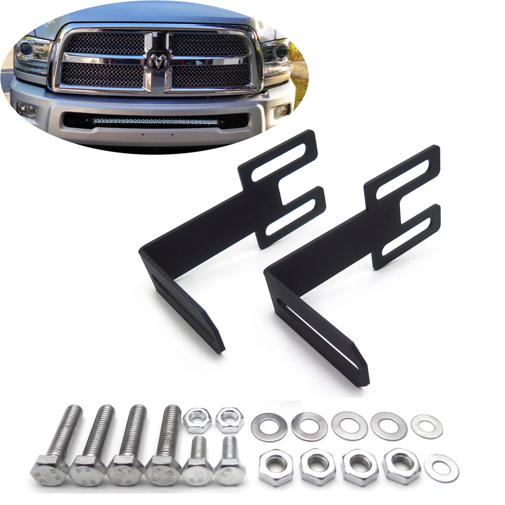 LED Lightbar Lower Bumper Mount Brackets for RAM 2500 3500 (2003–2018)