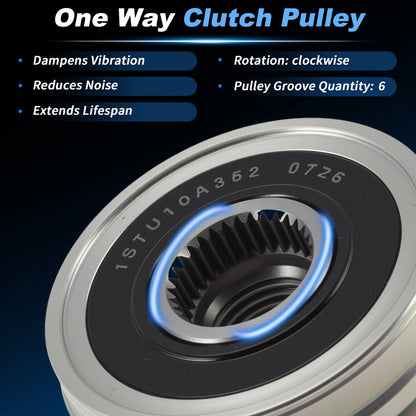 Alternator Freewheel Clutch Pulley 1S7U10A352 for Ford Mondeo (2000–2007)