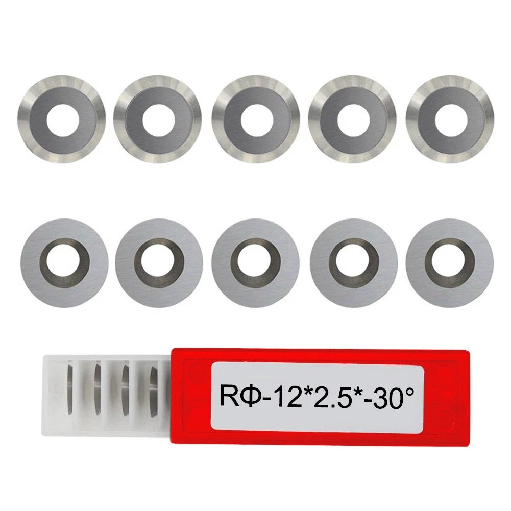 10 Pack Carbide Tip Cutting Inserts 12x2.5mm 30 Degree for Wood Turning