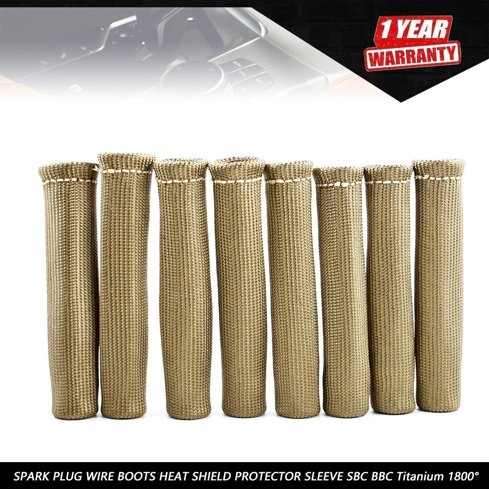 Spark Plug Wire Boots Heat Shield Protector Sleeve for SBC BBC (1800°)