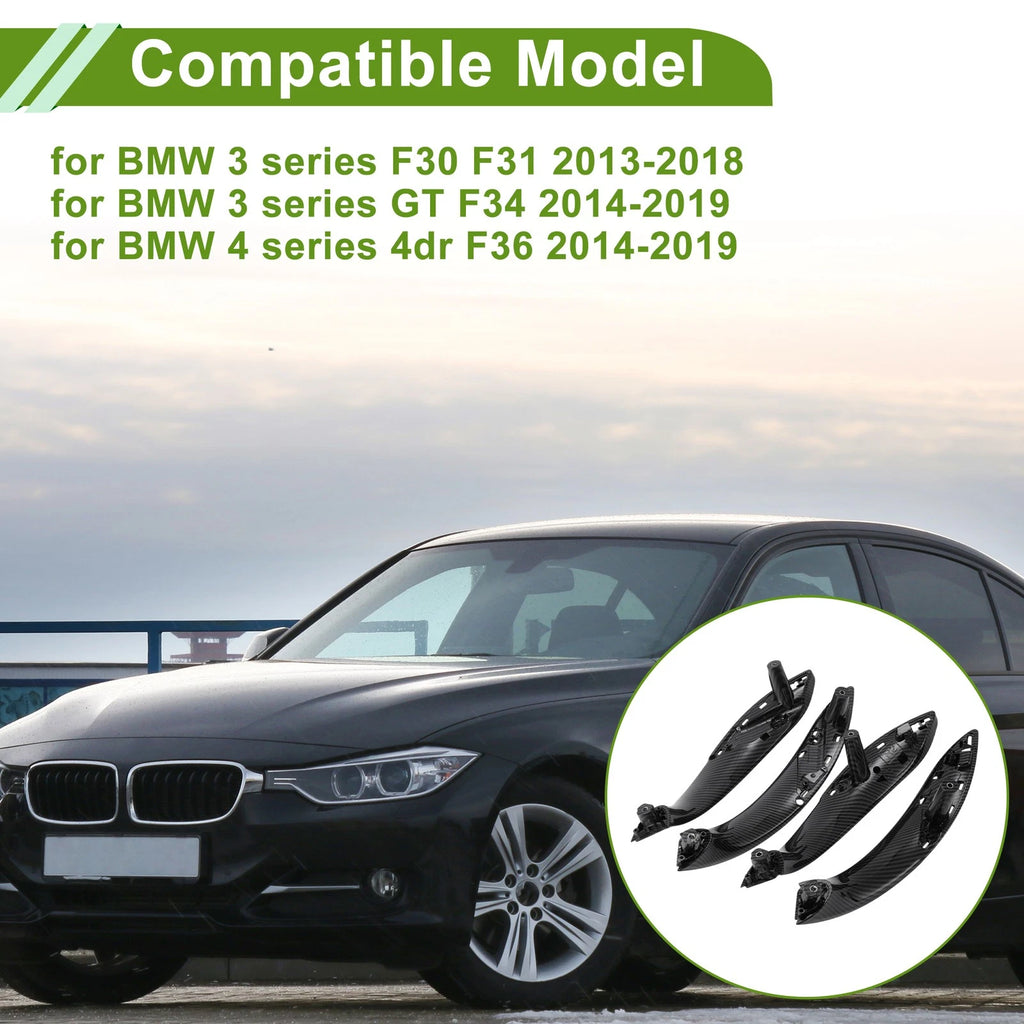 Door Panel Handle Pull Trim Cover Replacement for BMW 3 Series F30 F31 (2013–2018)