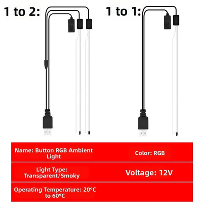 5M USB RGB LED Ambient Light Strip for Interior Customization