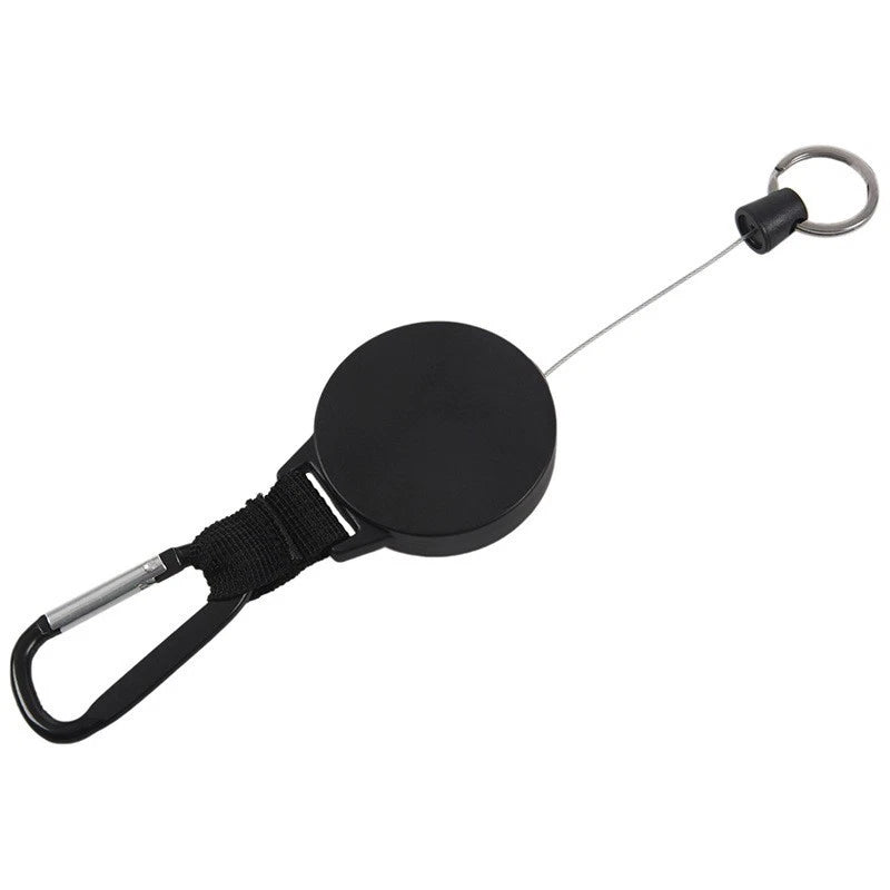 Retractable Keychain with Steel Cable and Clip for Personal Items