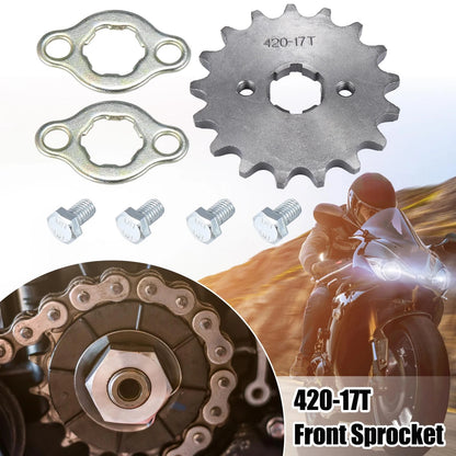 Motorcycle Front Sprocket 17T 20mm Replacement for Honda 50cc 70cc (2005–2015)