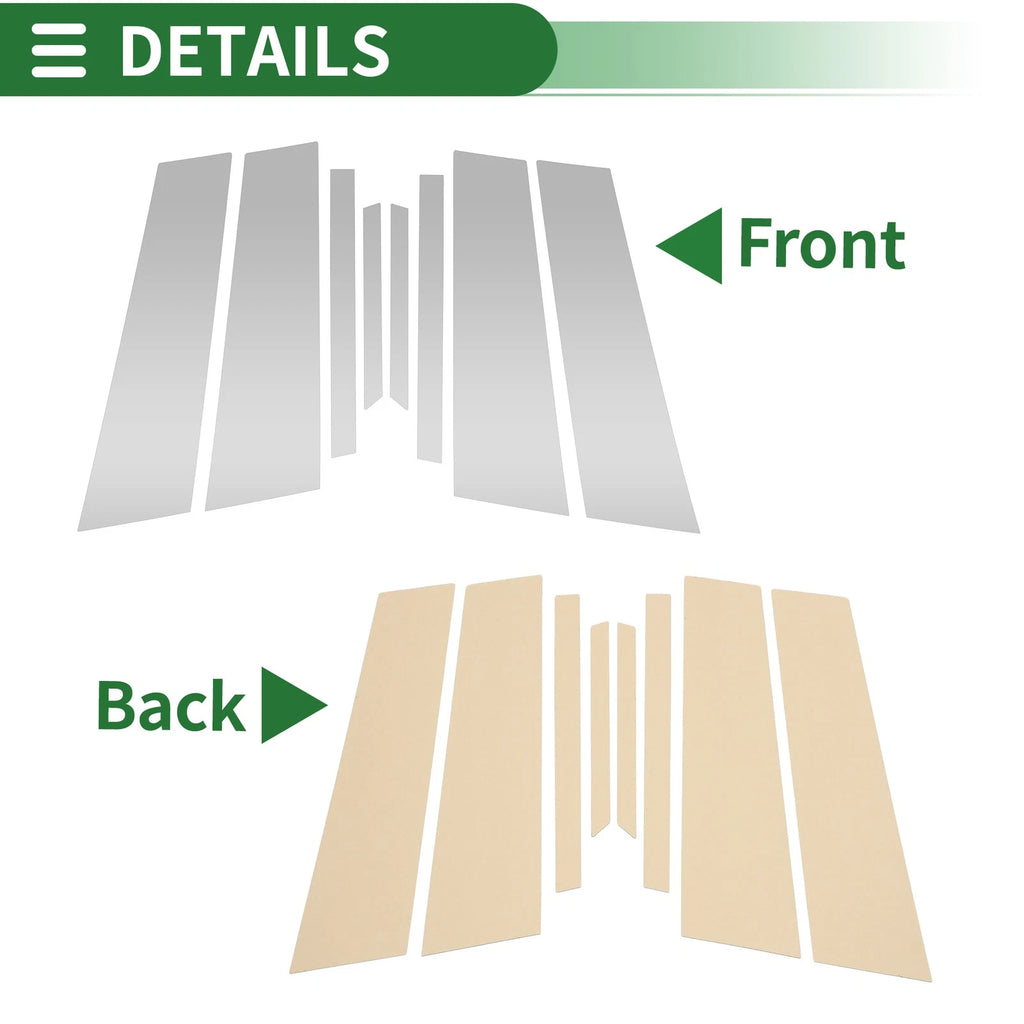 8 Pcs Door Pillar Window Trim Replacement for BMW X2 (2018–2024)