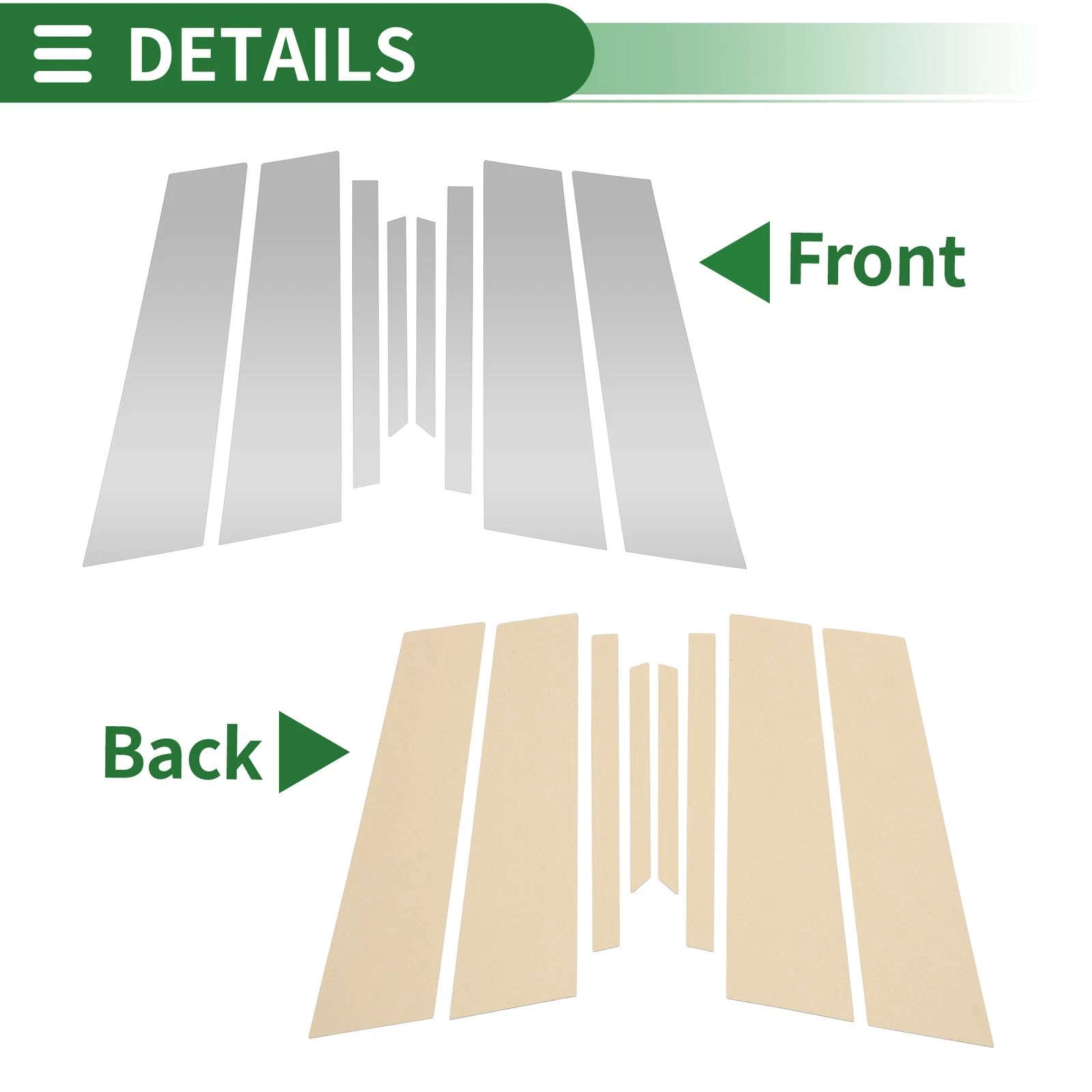 8 Pcs Door Pillar Window Trim Replacement for BMW X2 (2018–2024)
