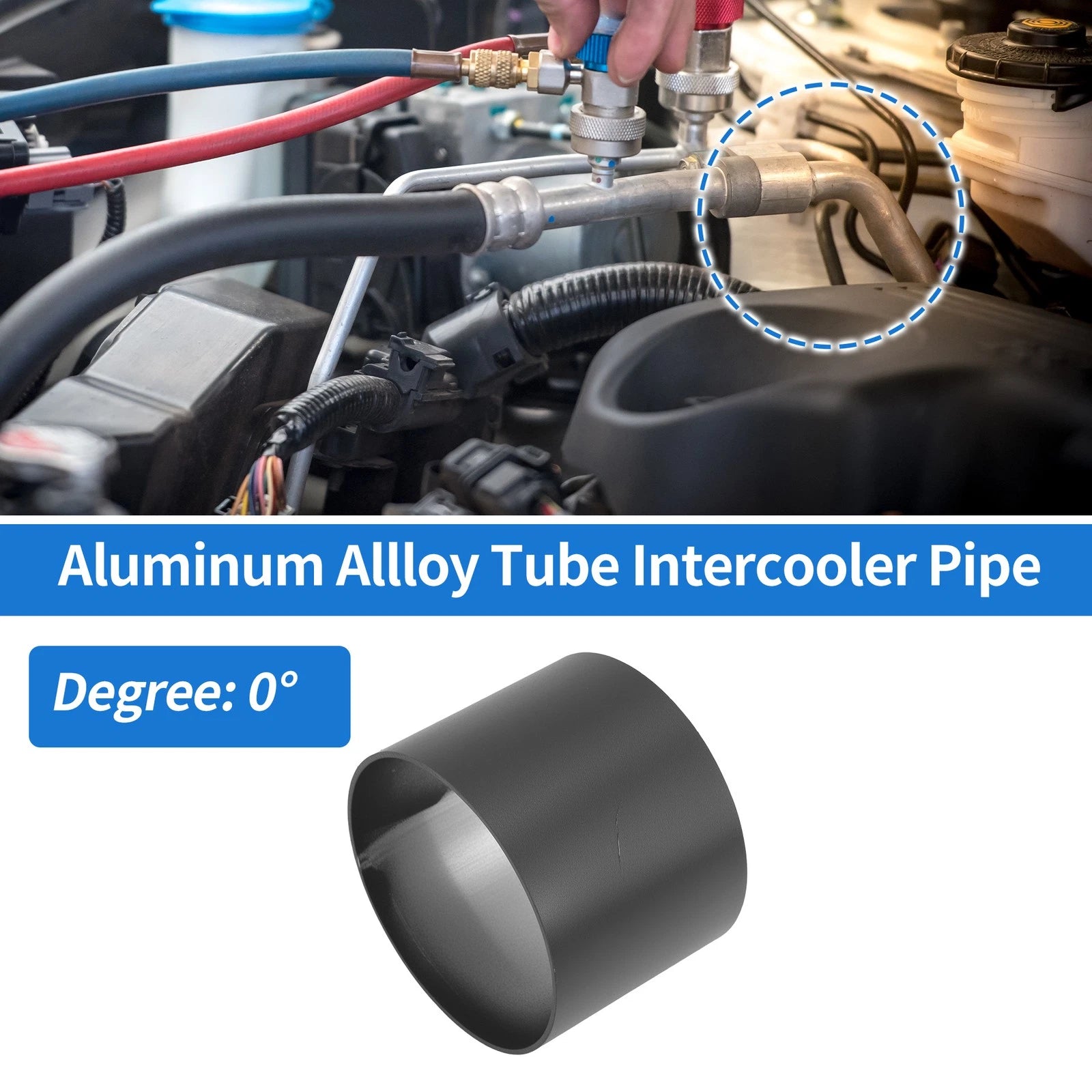 Intercooler Pipe 4.02" OD 3" Length Black for