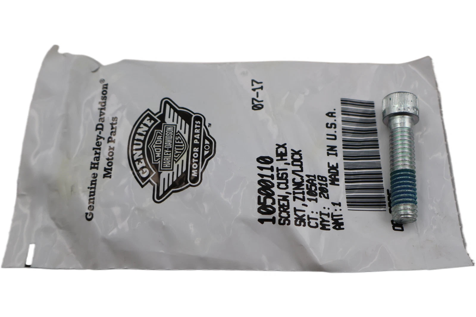 OEM Hex Socket Zinc Lock Screw for Harley-Davidson (10500110)