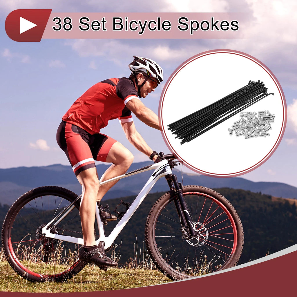 Bicycle Wheel Spokes 14G Replacement Set 157 mm for 26 inch Bike (—)