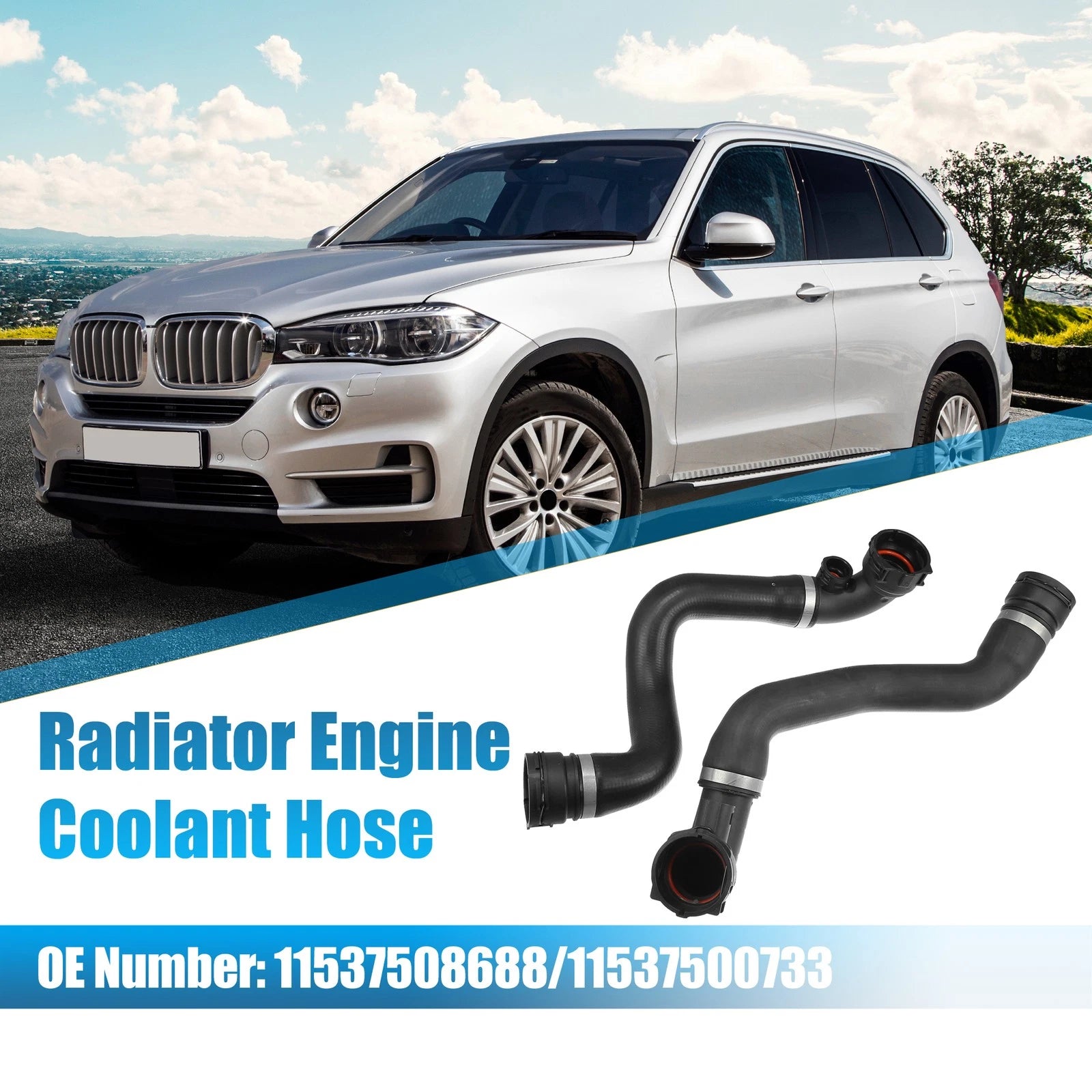 Radiator Coolant Hose Set Upper Lower for BMW X5 (2000–2006)