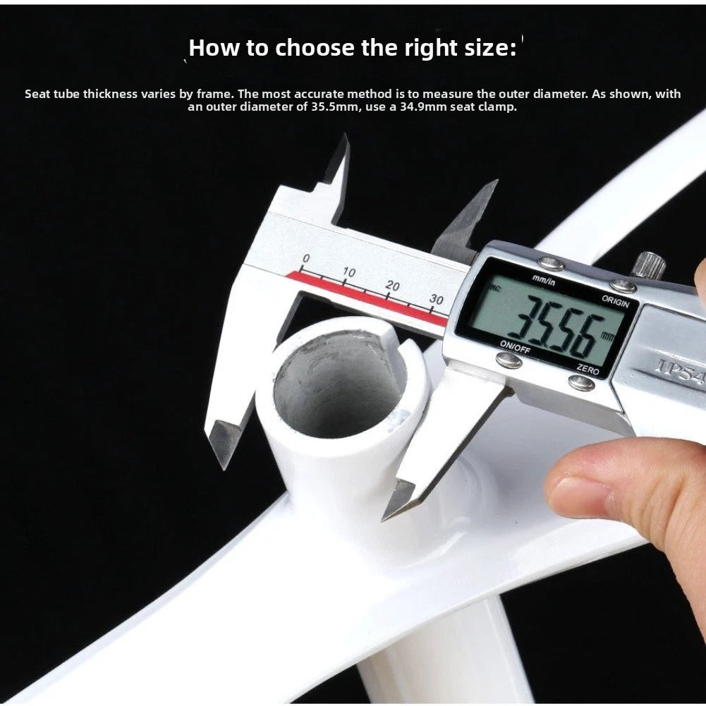 Bike Seat Post QR Binder Clamp for (28.6mm, 31.8mm, 34.9mm)
