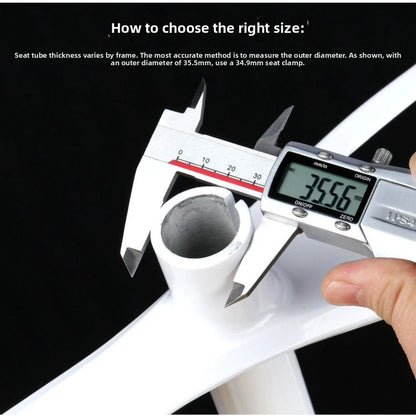Bike Seat Post QR Binder Clamp for (28.6mm, 31.8mm, 34.9mm)