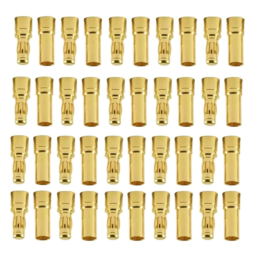 40pcs 3.5mm Gold Bullet Connector Plugs for RC Brushless Motor Battery