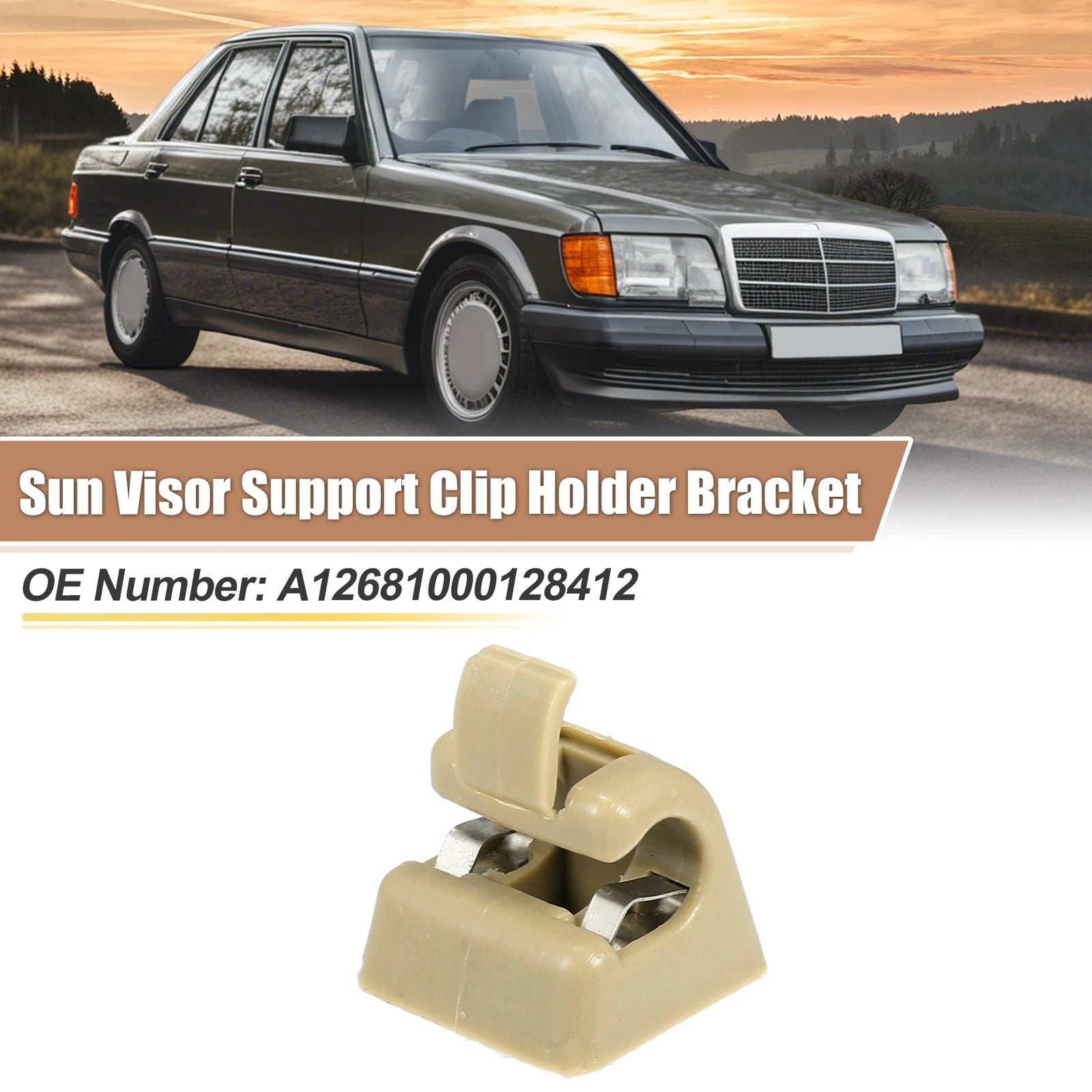 2PC Sun Visor Support Clip Retainer Replacement for Mercedes-Benz (2000–2005)